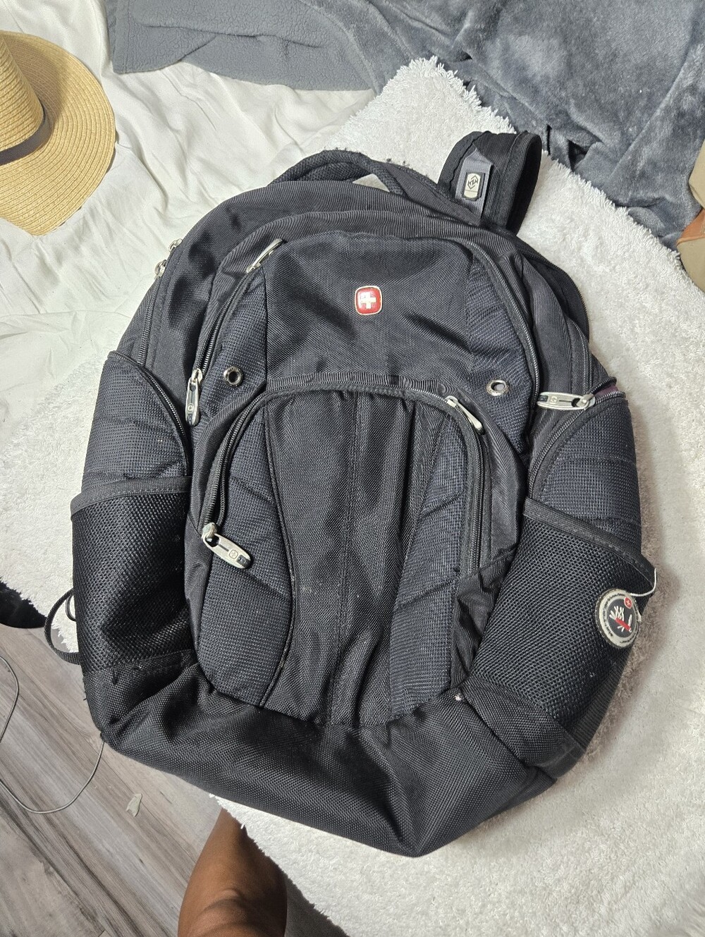 SwissGear ScanSmart laptop backpack with multiple zippered compartments